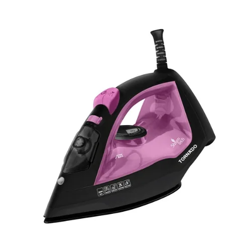 TORNADO Steam Iron 2000 Watt, Ceramic Soleplate, Rose TST-2000C