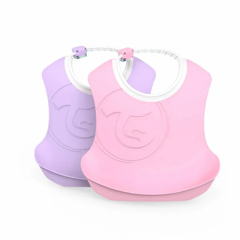Twistshake Bib 4+m Pastel PinkPurple-78219