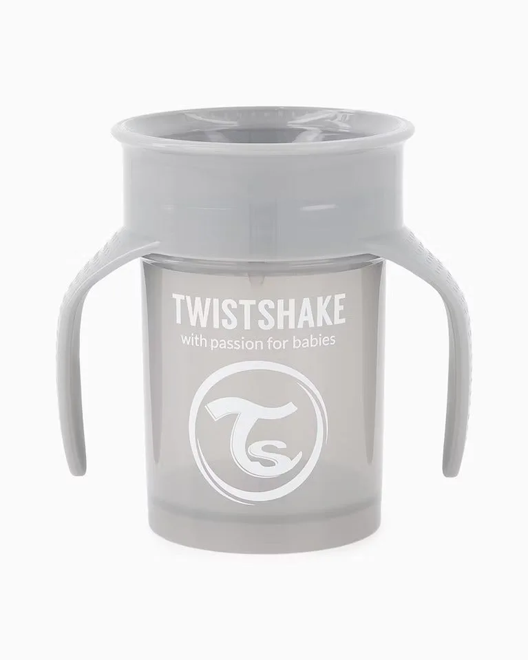 Twistshake 360 cup 6+m Pastel Grey-78930