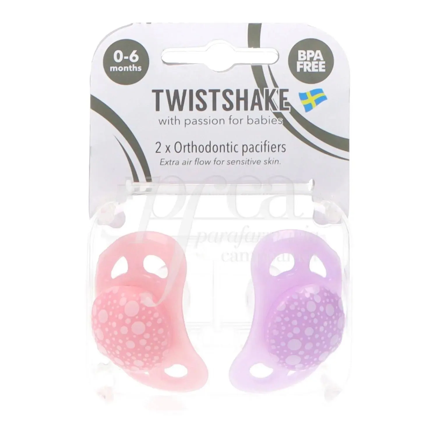 Twistshake 2x Pacifier 0-6+m Pastel Pink Purple-78286