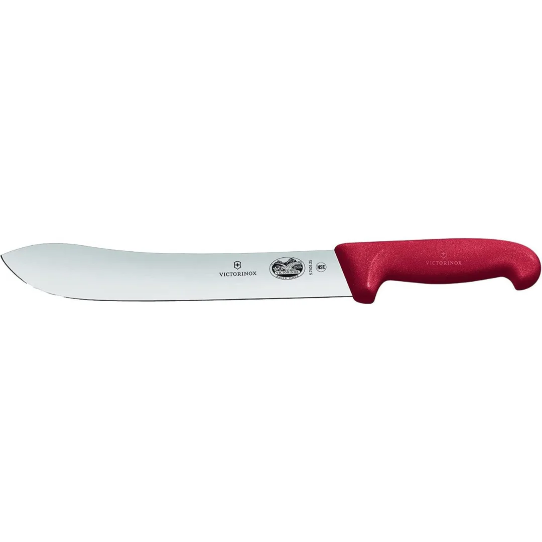 Victorinox Fibrox Butcher's Knife 10 Inch Wide Tip Red 5.7401.25