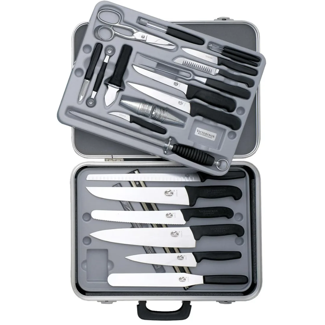 Victorinox Fibrox Assorted Large Chef's Case 23 Pieces 5.4923