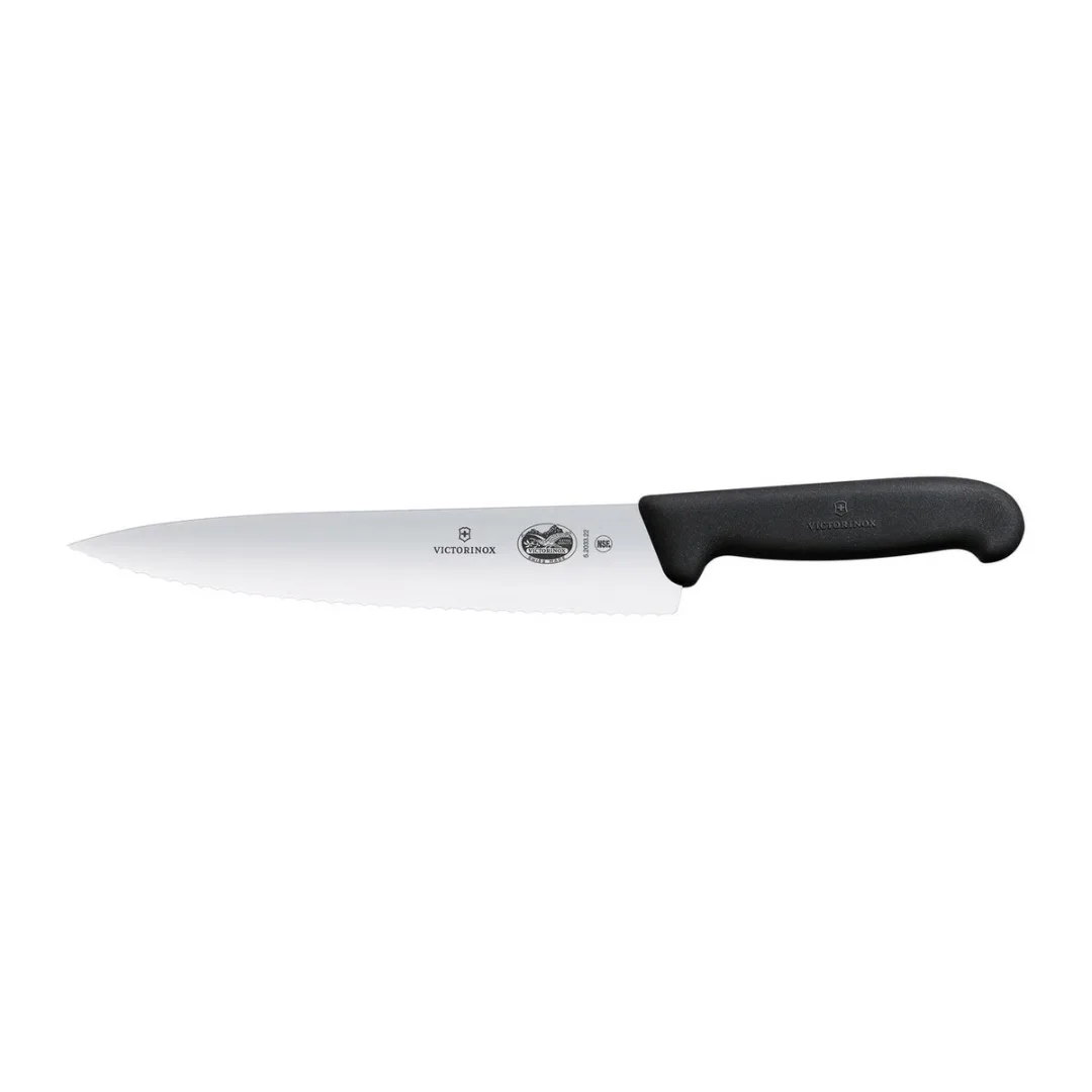 Victorinox Fibrox Cook's Knife 9" Wavy Edge 5.2033.22