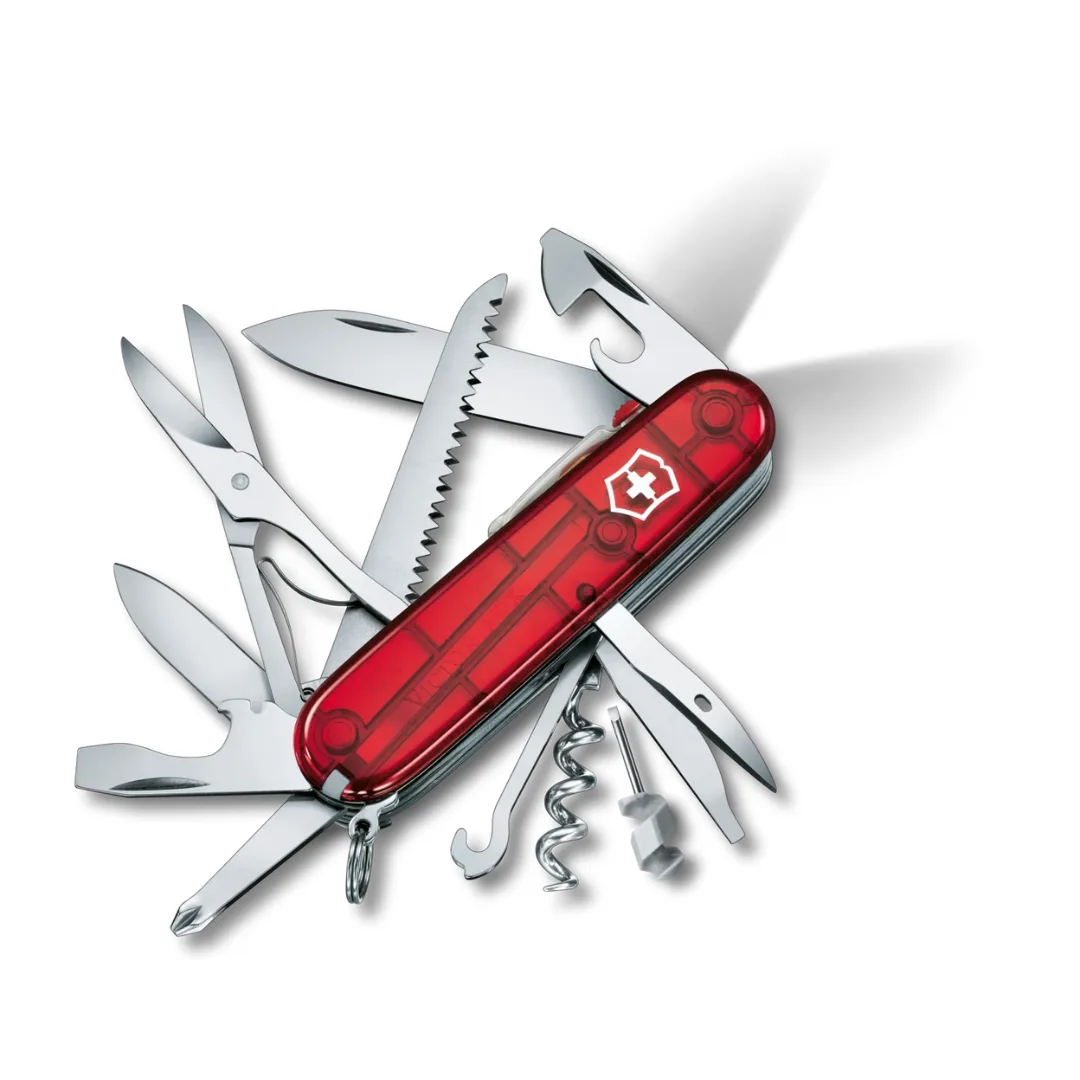 Victorinox Swiss Army Knife Huntsman Lite 91mm Red Transparent 1.7915.T
