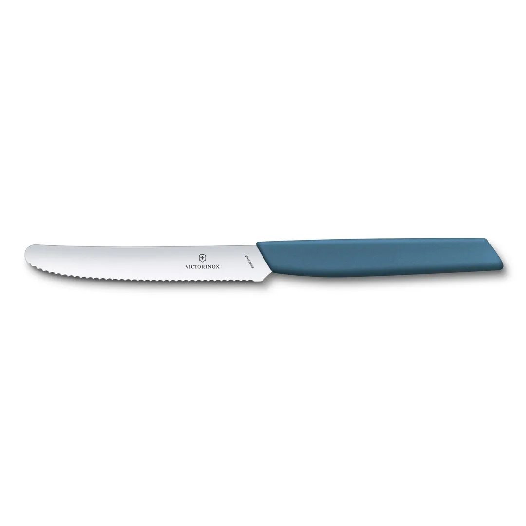 Victorinox Tomato and Table Knife 11cm Wavy Blade Cornflower 6.9006.11W2