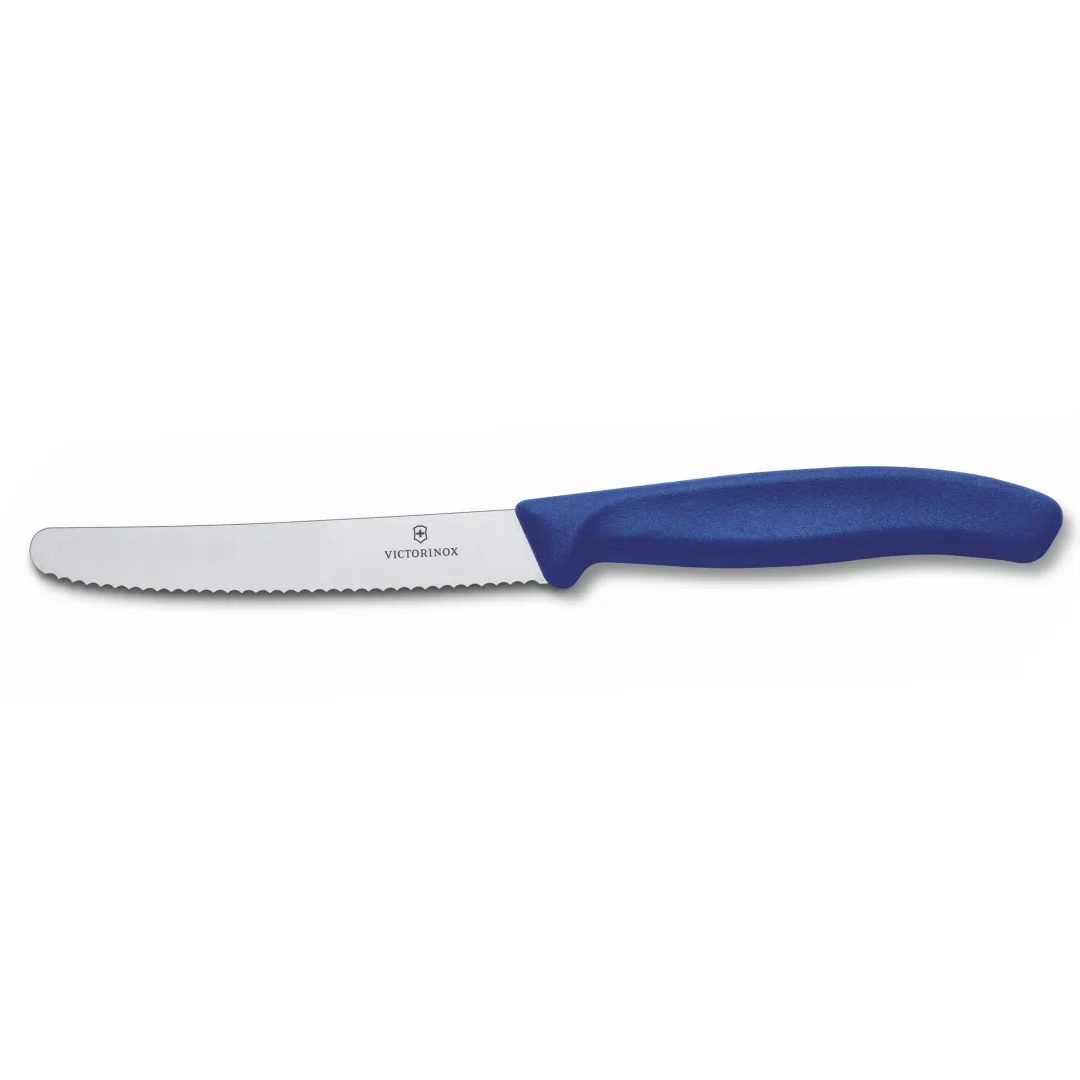 Victorinox Tomato and Table Knife Set 2 Pieces 11cm Wavy Blue 6.7832.2C1