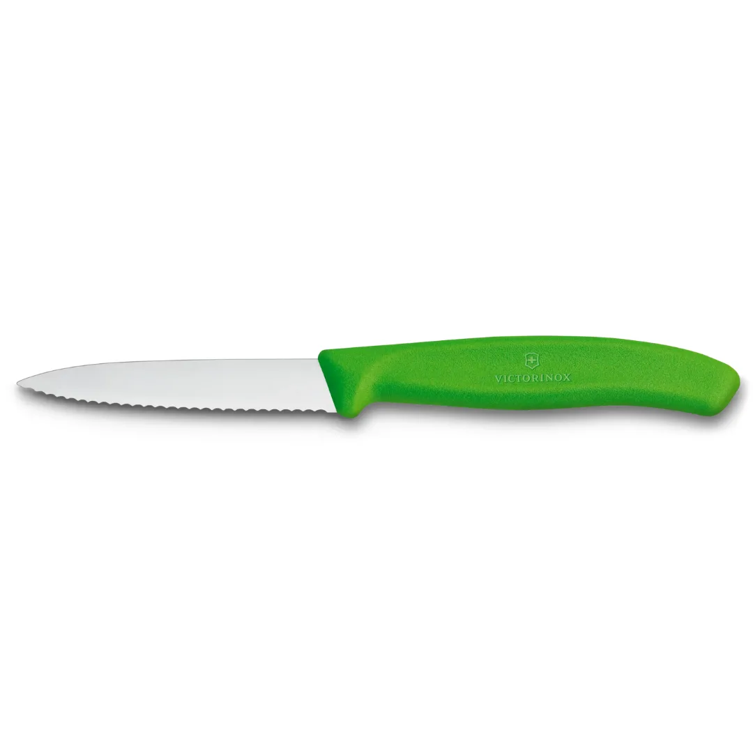 Victorinox Swiss Classic Paring Knife Serrated 8cm Green 6.7636.L114