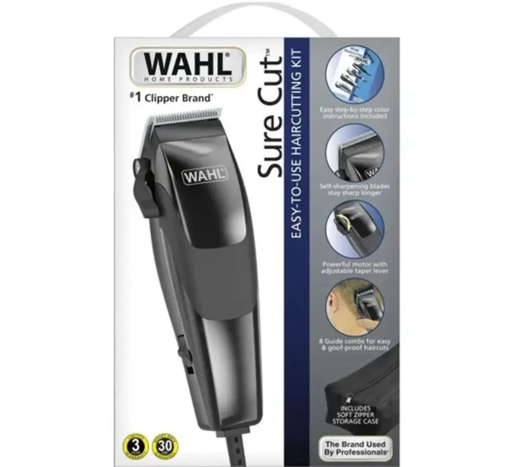 Wahl Surecut 16pcs haircutting kit clipper/3pin