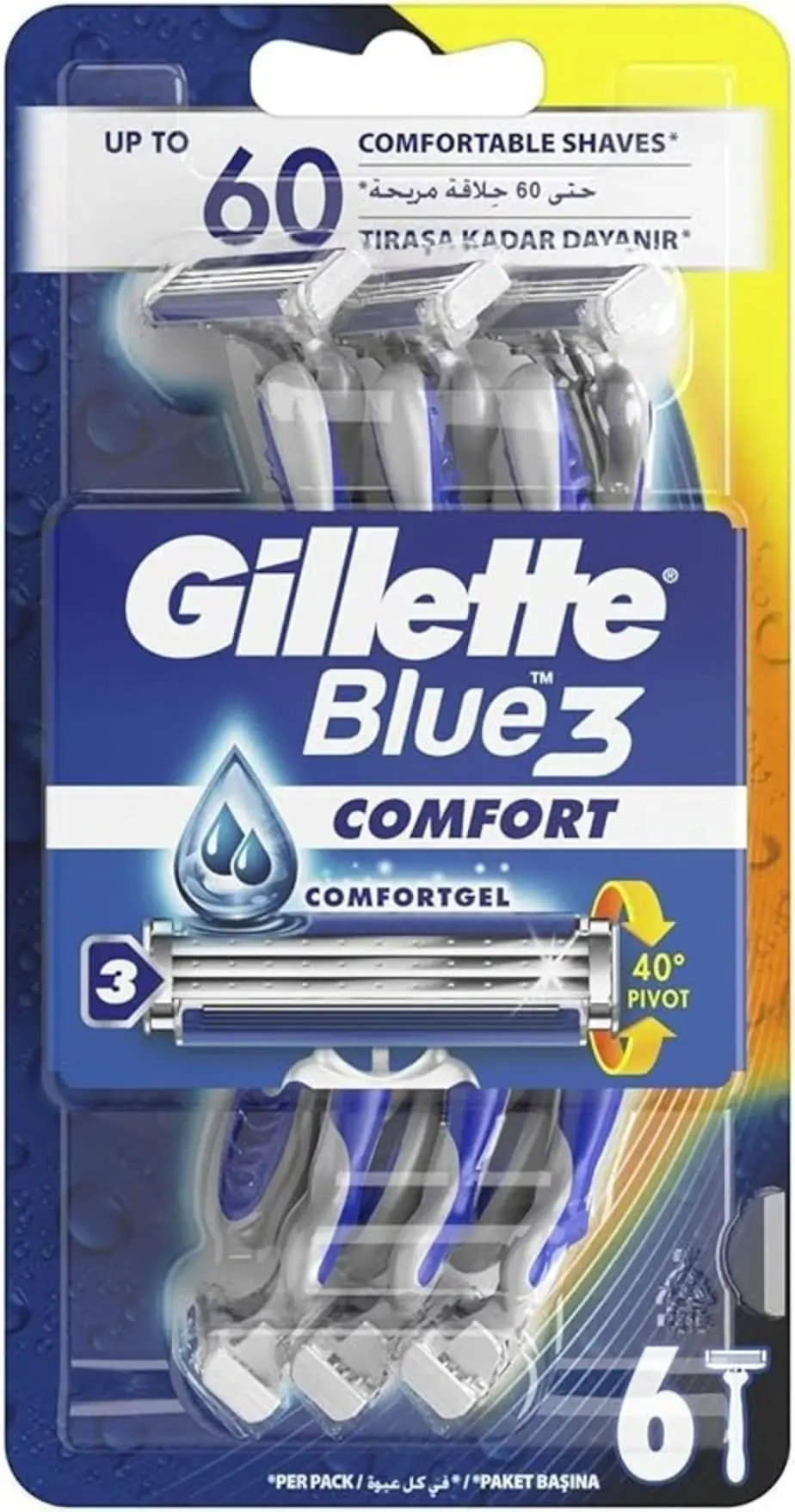 GILLETTE BLUE 3 DISPOSABLES 4+1