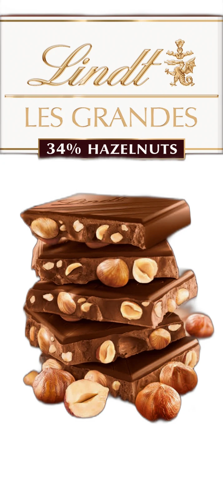 LINDT GRAND DARK 34% HAZELNUT 13X150GM
