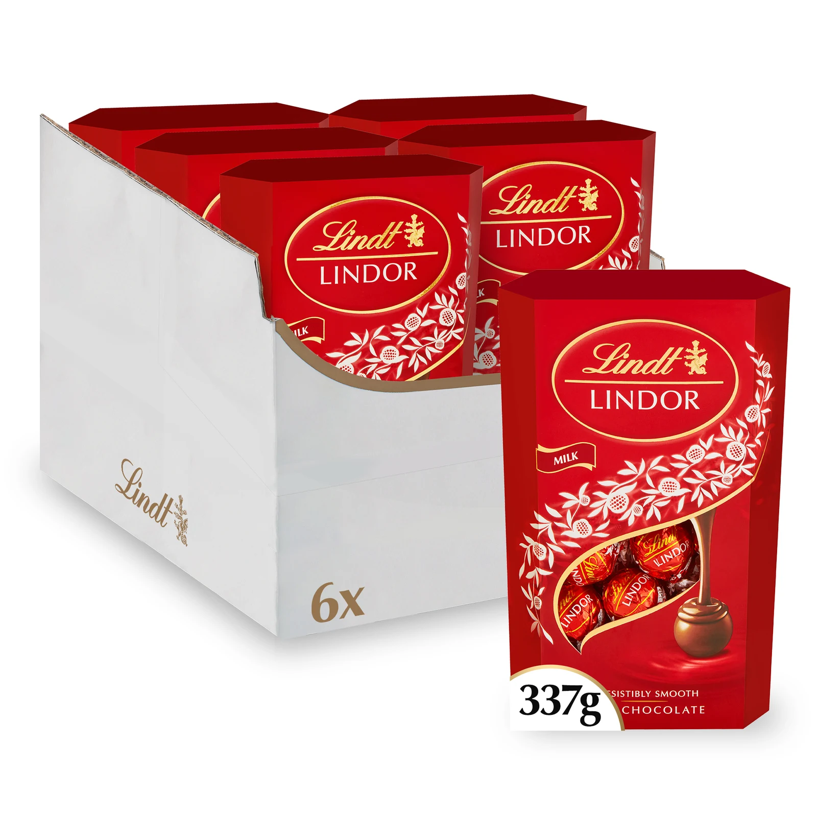 LINDT LINDOR ASSORTED 6X337GM