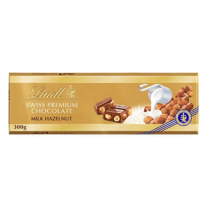 LINDT LINDOR GOLD MILK HAZELNUT 10X300GM