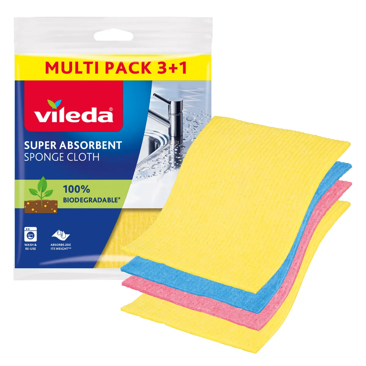 Vileda Sponge cloth 3+1 only for Promo