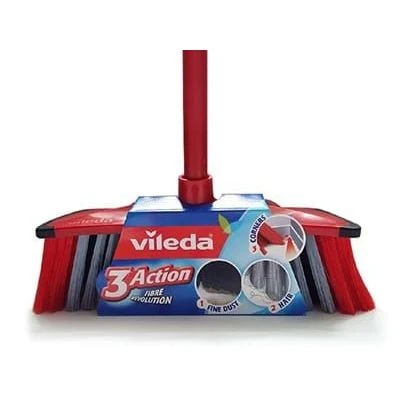 Vileda 3 Action Broom with Handle
