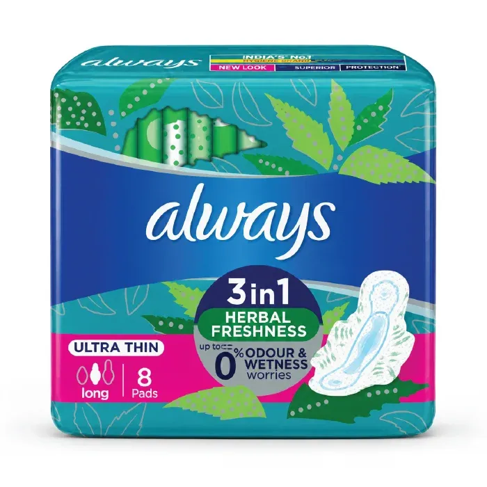 ALWAYS ULTRA THIN LONG DUO 3IN1 HERBAL