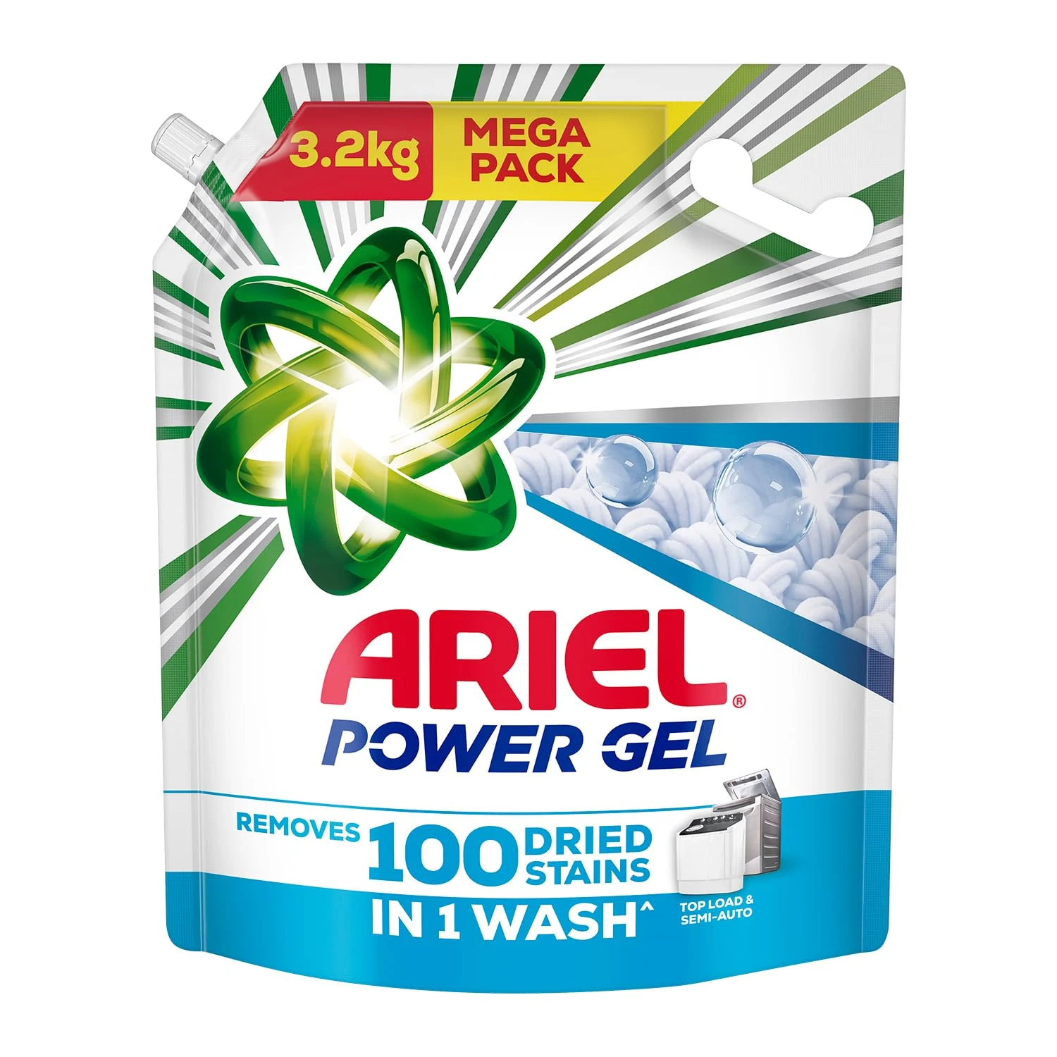 ARIEL POWER GEL LIQUID AUTO WASH 4*2L
