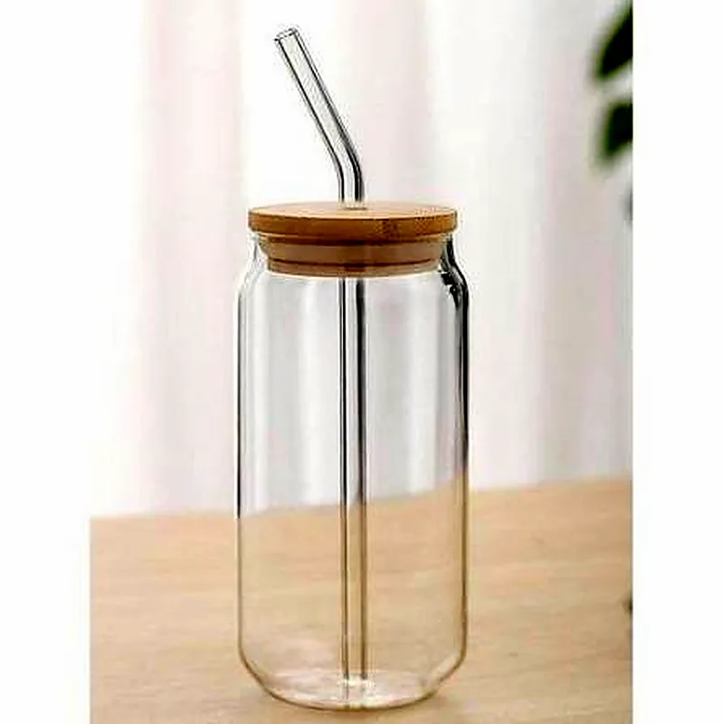 CLEAR GLASSES 500ML WITH LID
