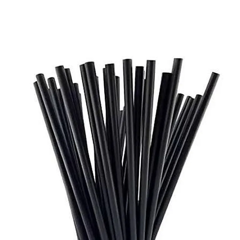 DRINKING STRAWS BLACK MILKSHAKE LOOSE