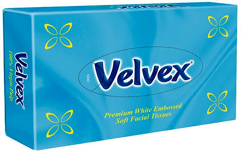 FACIAL TISSUE 80S WHITE VELVEX