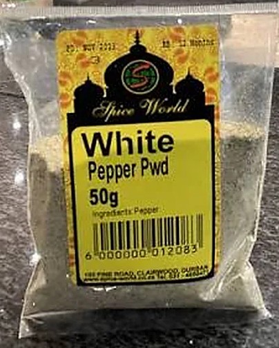 WHITE PEPPER POWDER 500G
