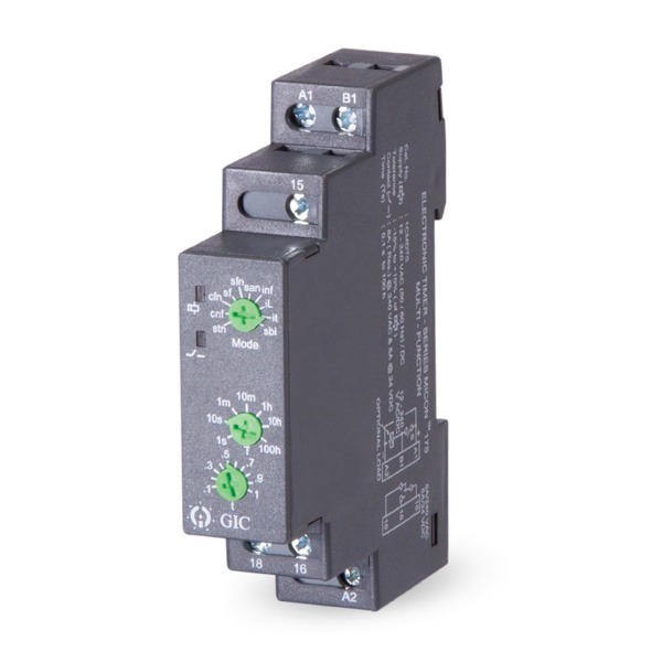 Electronic Timer Star Delta 240VAC 1C/O-STAR 1C/O-DELTA 17.5MM Wide 12SDT0