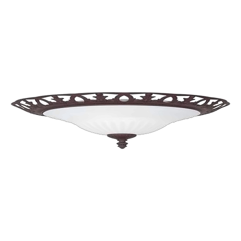 TRIO, Ceiling lamp, Serie 6102 2xE27, max.60 W Body: Metal, Rusty Glass:Glass, White 6102021-24