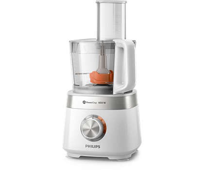 Viva Collection Compact Food Processor 850W, 31 Functions, 2-in-1 Disk, Frech Fries Disk, Storage Box, Powerchop Technology, Break-resistant Jar HR7530/01