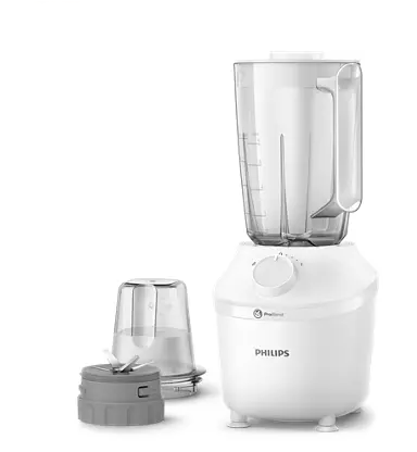 3000 Series Blender 450W, 1.9Ltr capacity, Plastic jar, 1 Speed setting + pulse, ProBlend system, Durable stainless steel blades, HR2041/10