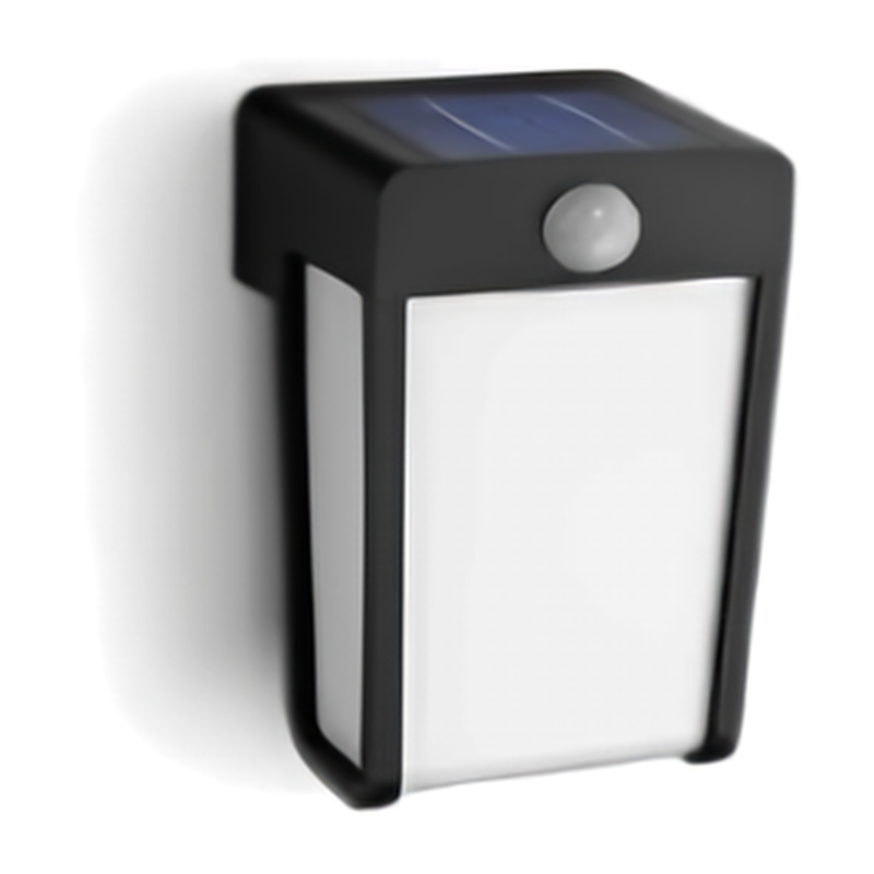LED Solar Wall Light Frosted 2.3W 827 225Lumens IP44 15KHrs with PIR Sensor Shroud SR
