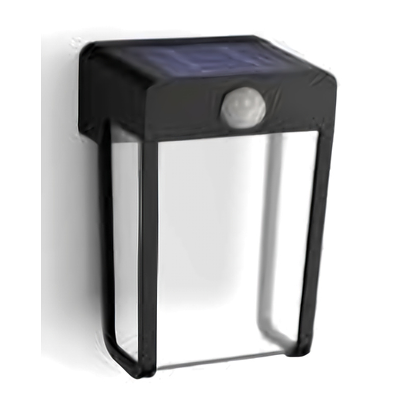 LED Solar Wall Light Clear 2.3W 827 225Lumens IP44 15KHrs with PIR Sensor Shroud SR