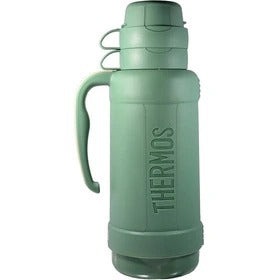 Glass Vacuum Insulated Flask 1.0L Green 40-100