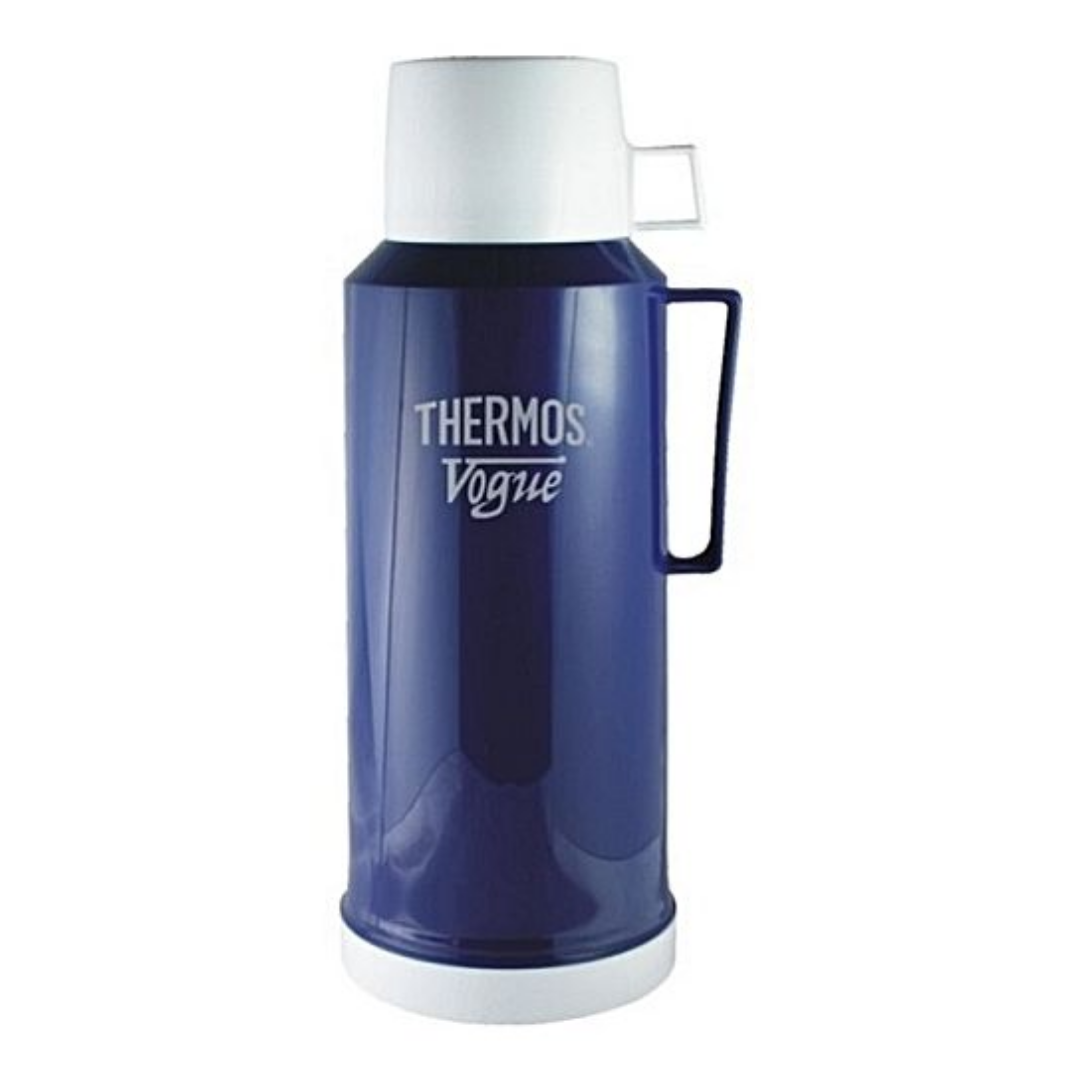 Thermos Vogue Glass Vacuum Insulated Flask 1.8L Blue 30-180