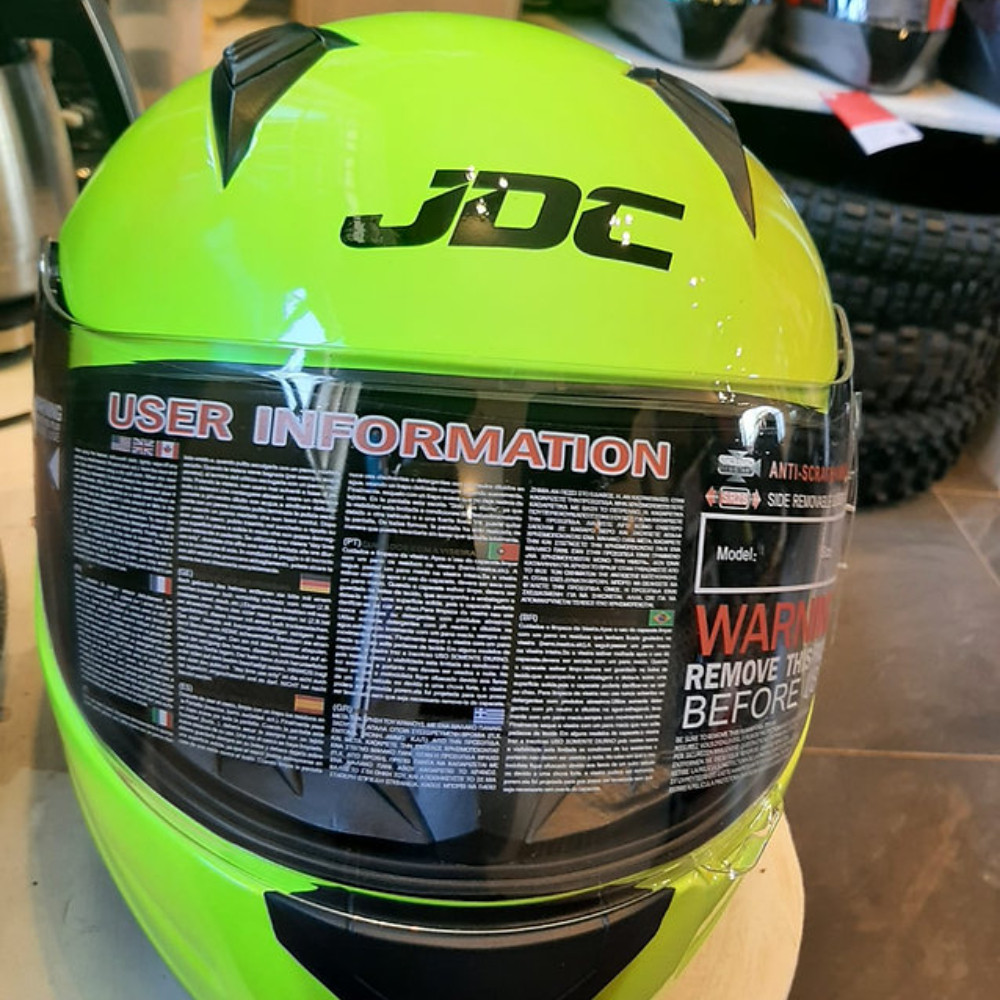 JDC Full Face ECE Approved Road Helmet Yellow
