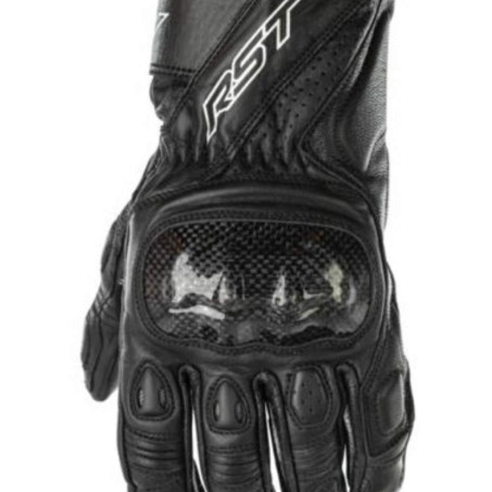 Stunt 3 CE Black Summer Motorcycle Leather Gloves