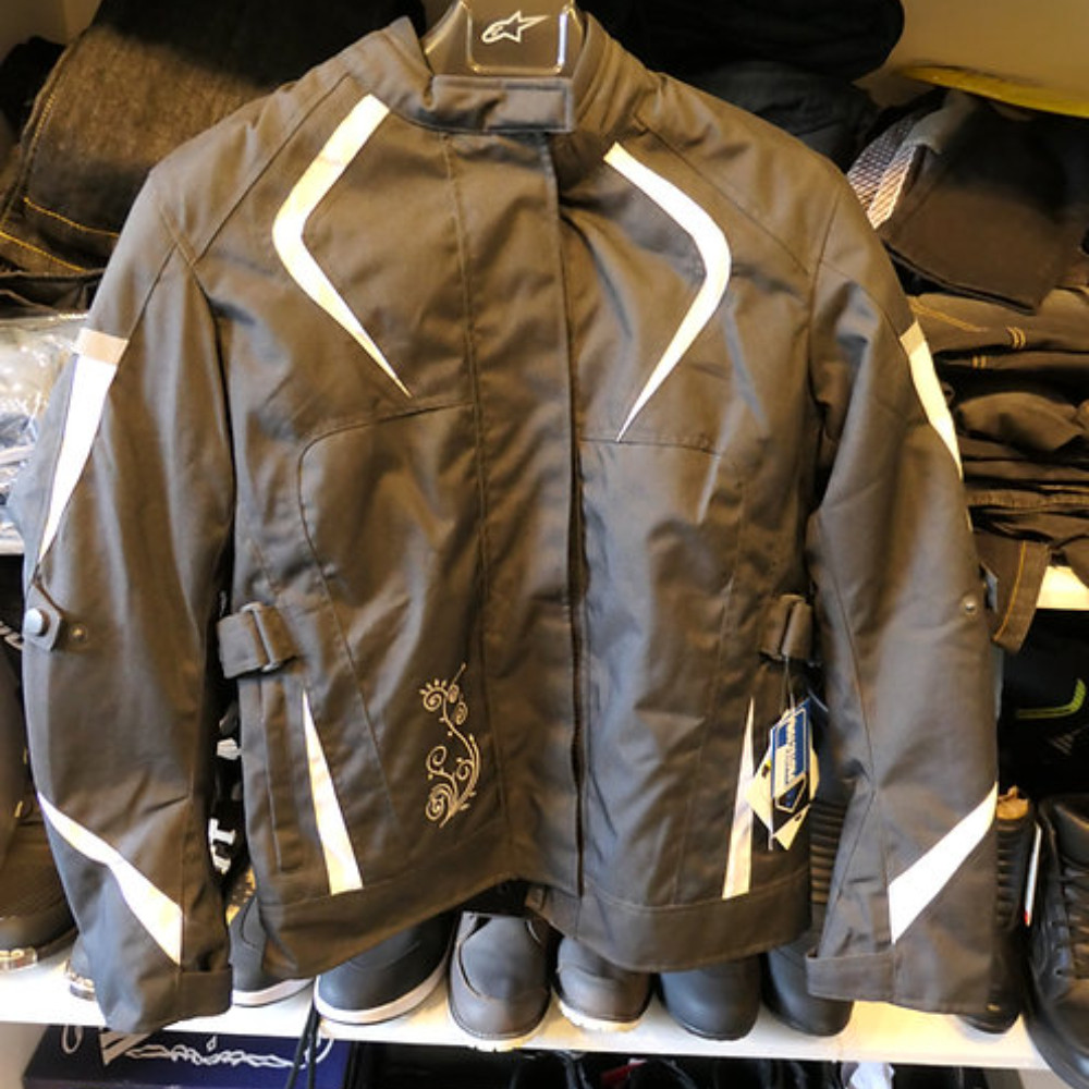 Ladies Motorcycle Waterproof Black Cordura Jacket
