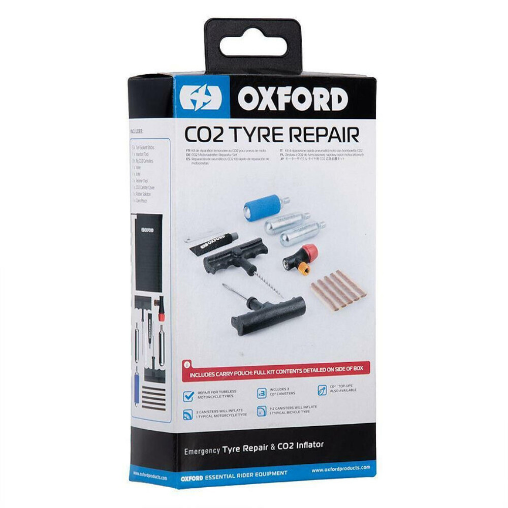 Oxford CO2 Tyre Repair Kit For Tubeless Tyre Punct