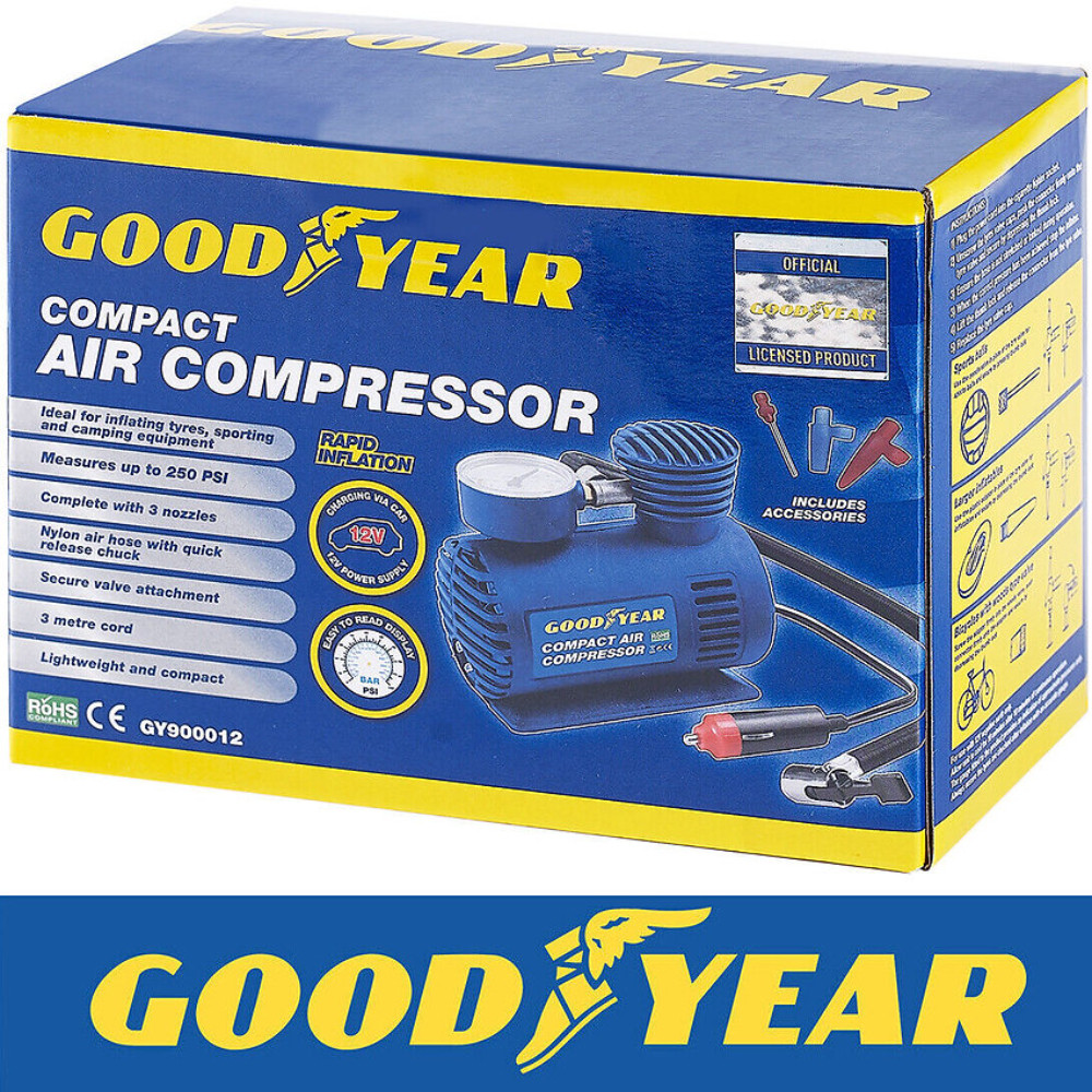 12 V Air Compressor - GoodYear - Tyre Repair Infla