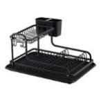 Dish Rack Double Tier Luigi Ferrero FR-4028AD 43X38.5X22CM, BLACK, Anodized Aluminum #1004916